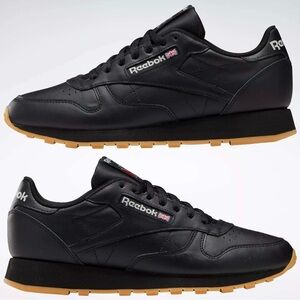 Reebok Classic Black and Gum Sneakers - Size 6.5 Women’s